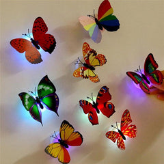 LED 3D Butterfly Wall Stickers Night Light Lamp - Beauti Homes