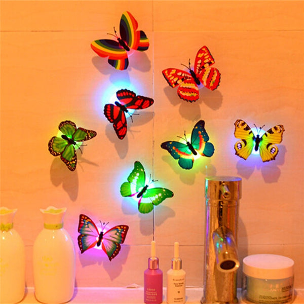 LED 3D Butterfly Wall Stickers Night Light Lamp - Beauti Homes