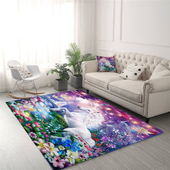 Cute Unicorn Carpet Rainbow Hair for Kids Room(High quality)) - Beauti Homes