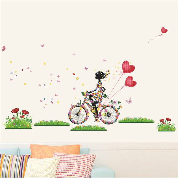 Floral Fairy Swing Wall Stickers - Beauti Homes