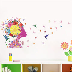 Floral Fairy Swing Wall Stickers - Beauti Homes