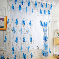 Vines Leaves Tulle Door Window Curtain - Beauti Homes