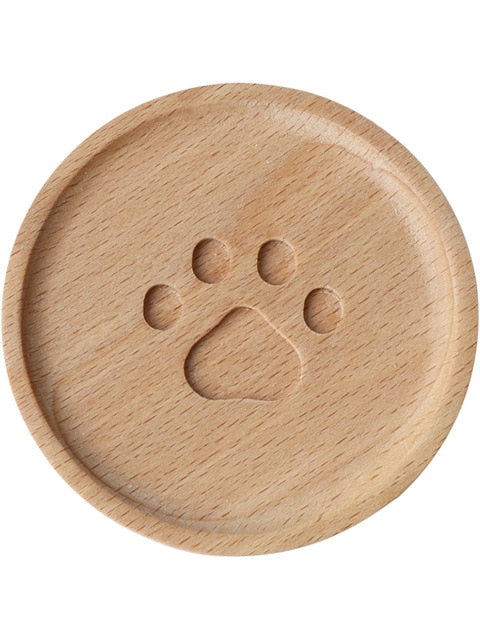 Cat Paw Wood Coaster Pad - Beauti Homes