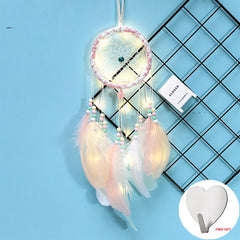 Led Handmade Feather Wall Dreamcatcher - Beauti Homes