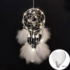 Led Handmade Feather Wall Dreamcatcher - Beauti Homes