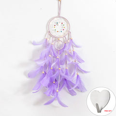 Led Handmade Feather Wall Dreamcatcher - Beauti Homes