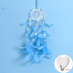 Led Handmade Feather Wall Dreamcatcher - Beauti Homes