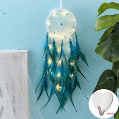 Led Handmade Feather Wall Dreamcatcher - Beauti Homes