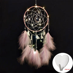 Led Handmade Feather Wall Dreamcatcher - Beauti Homes